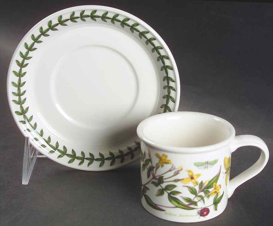Botanic Garden Flat Demitasse Cup & Saucer Set by Portmeirion-1