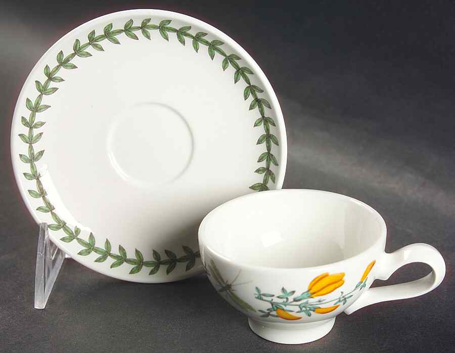 Botanic Garden Cup & Saucer Set-Espresso/25th by Portmeirion-1