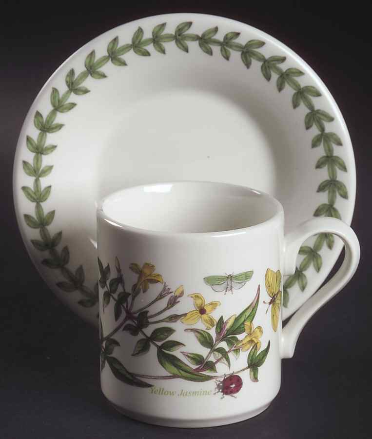 Botanic Garden Can Shape Demitasse Cup and Saucer Set by Portmeirion-1