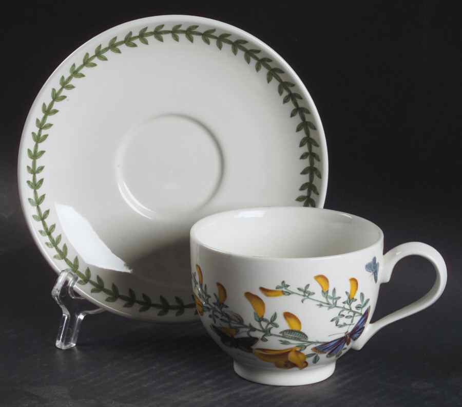Botanic Garden Traditional Footed Cup & Saucer Set by Portmeirion-1
