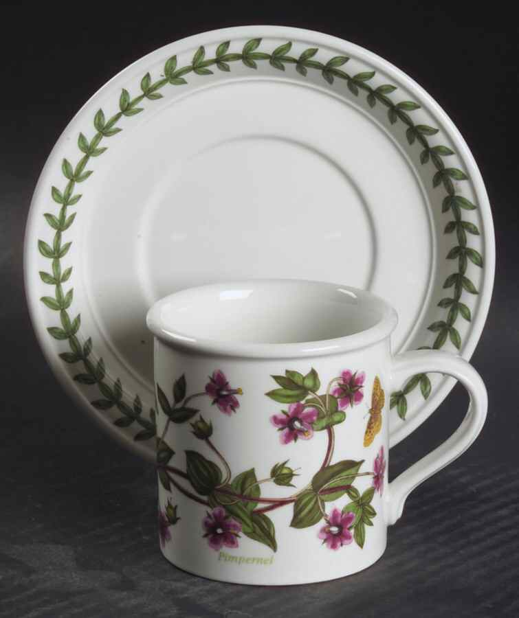Botanic Garden Flat Demitasse Cup & Saucer Set by Portmeirion-1