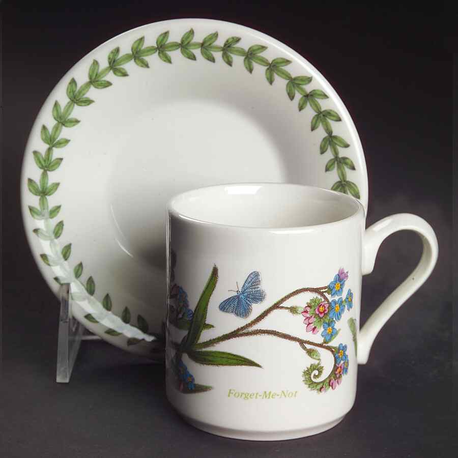 Botanic Garden Can Shape Demitasse Cup and Saucer Set by Portmeirion-1