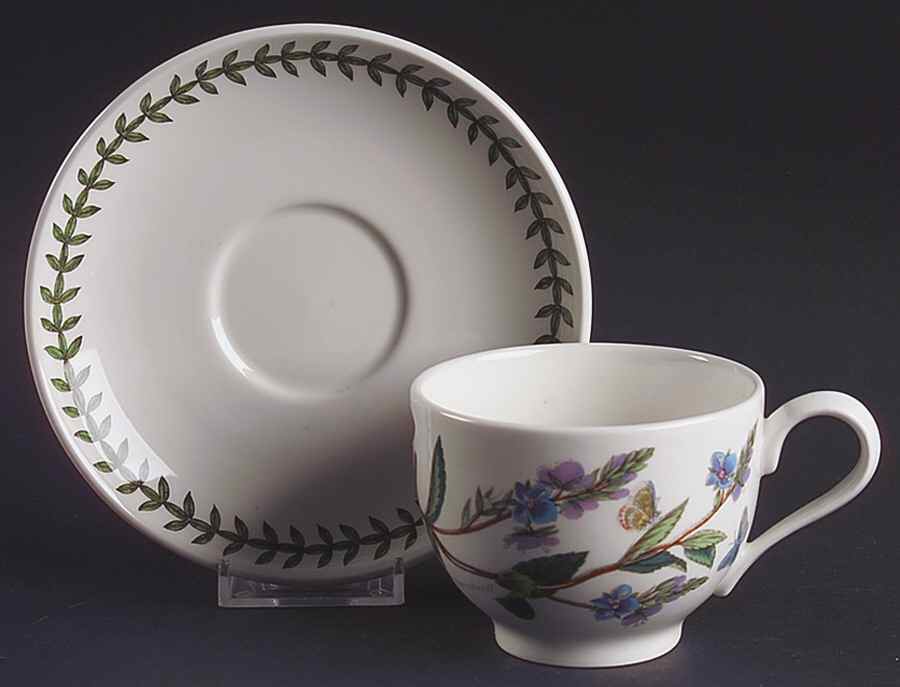 Botanic Garden Traditional Footed Cup & Saucer Set by Portmeirion-1