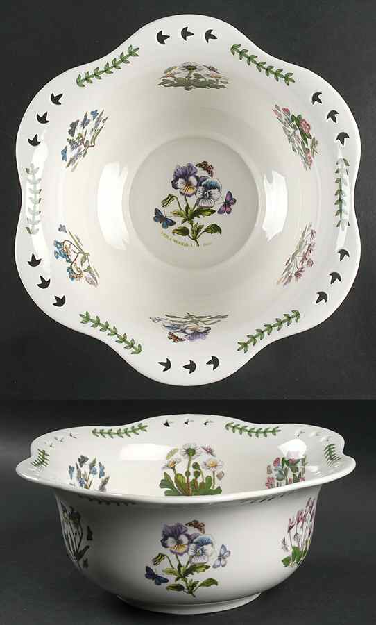 Botanic Garden 11" Round Deep Pierced Bowl by Portmeirion-1