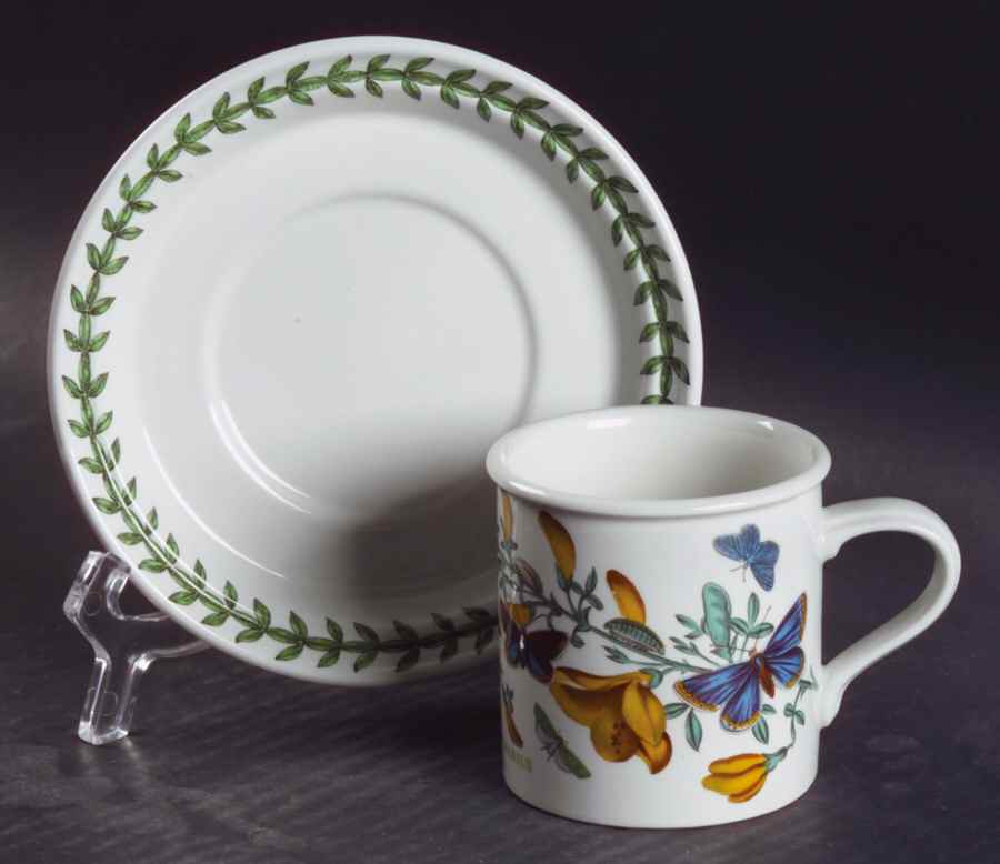 Botanic Garden Flat Demitasse Cup & Saucer Set by Portmeirion-1