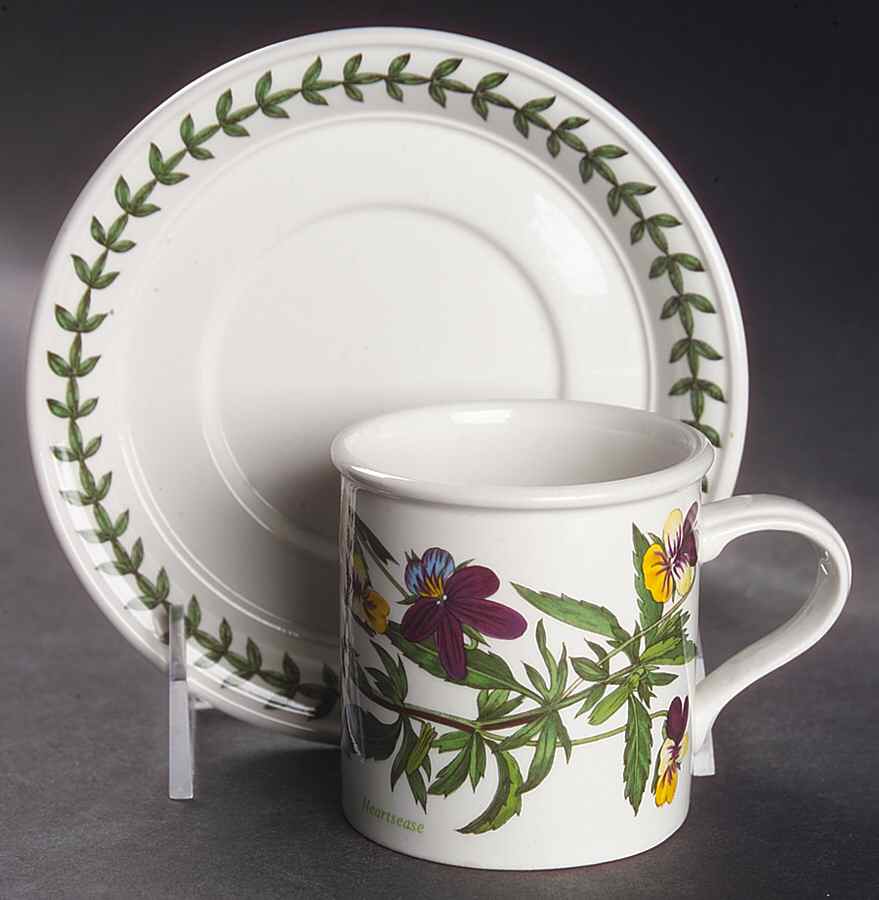 Botanic Garden Flat Demitasse Cup & Saucer Set by Portmeirion-1