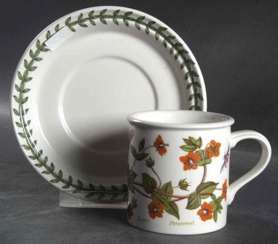 Botanic Garden Flat Demitasse Cup & Saucer Set by Portmeirion-1