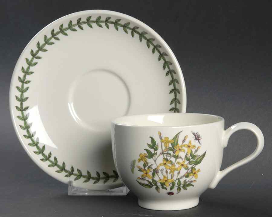 Botanic Garden Traditional Footed Cup & Saucer Set by Portmeirion-1