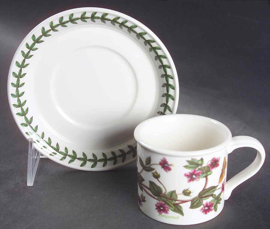 Botanic Garden Flat Demitasse Cup & Saucer Set by Portmeirion-1