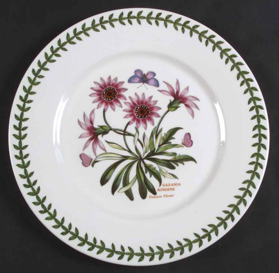 Botanic Garden Flat Dinner Plate with Large Rim by Portmeirion-1