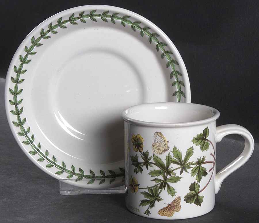 Botanic Garden Flat Demitasse Cup & Saucer Set by Portmeirion-1