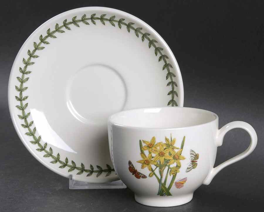 Botanic Garden Traditional Footed Cup & Saucer Set by Portmeirion-1
