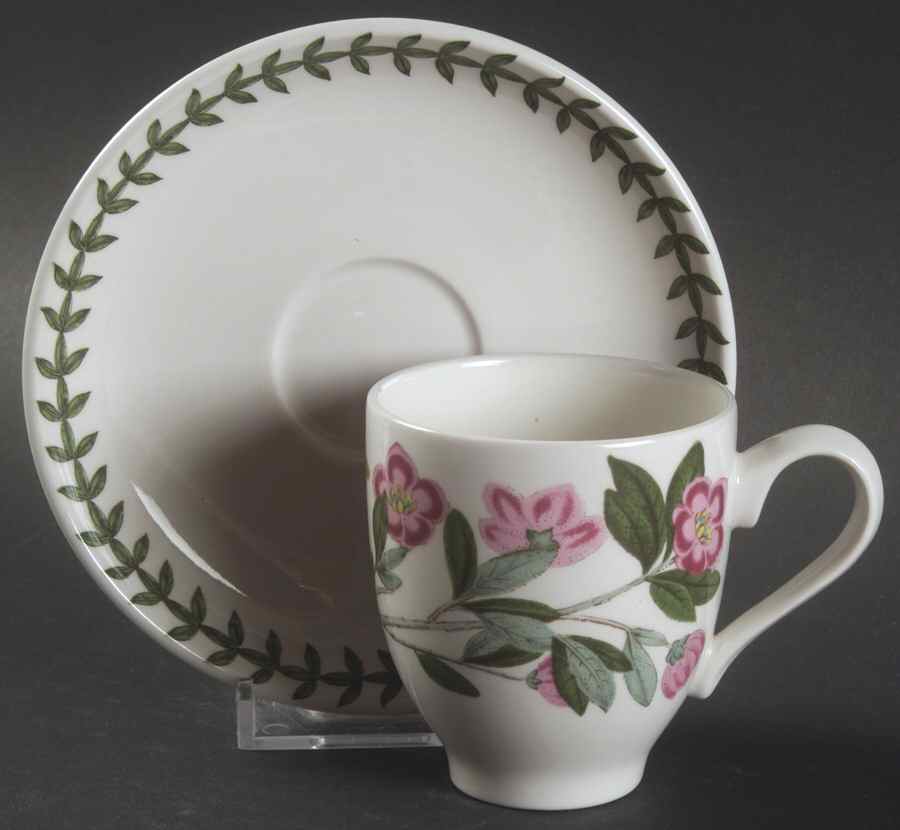 Botanic Garden Footed Demitasse Cup & Saucer Set by Portmeirion-1