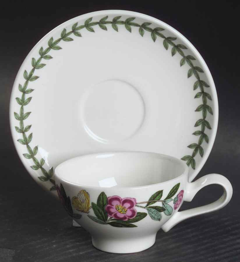 Botanic Garden Espresso Cup & Saucer Set-25 Anniversary by Portmeirion-1