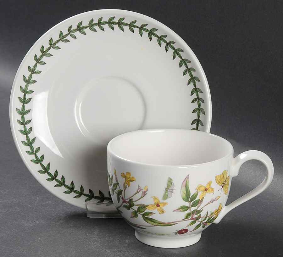 Botanic Garden Traditional Footed Cup & Saucer Set by Portmeirion-1