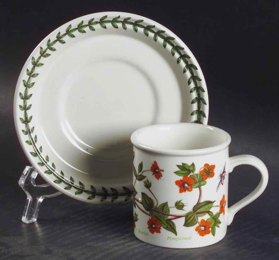Botanic Garden Flat Demitasse Cup & Saucer Set by Portmeirion-1