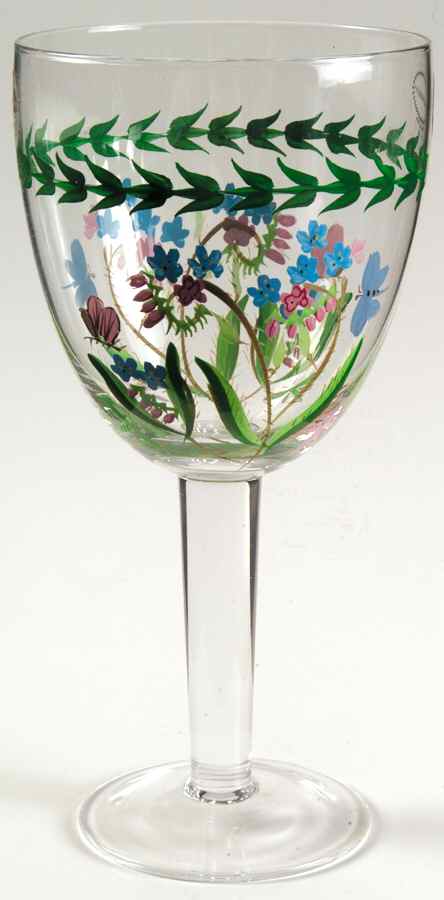 Botanic Garden 18 Oz Handpainted Glassware Goblet by Portmeirion-1