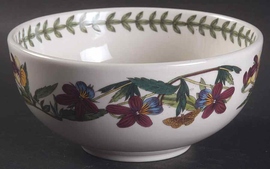 Botanic Garden Indiv Salad/Dessert/Fruit Bowl W/Laurel Inside by Portmeirion-1