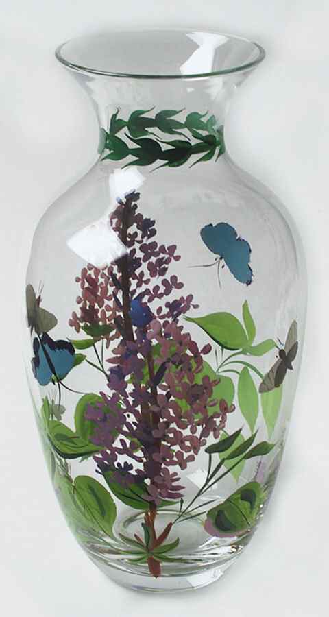 Botanic Garden Handpainted Glass Canton Vase by Portmeirion-1