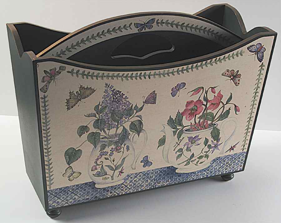 Botanic Garden Wood Magazine Rack by Portmeirion-1