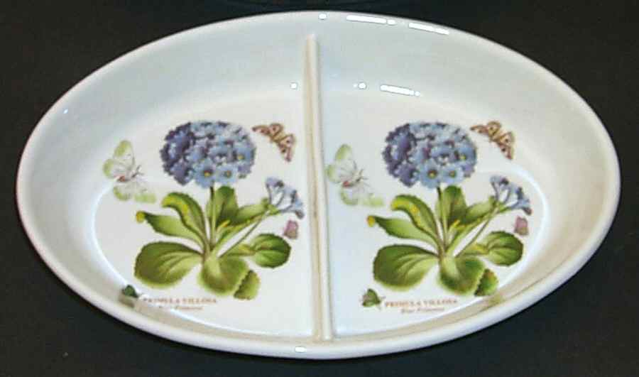 Botanic Garden 11" Oval Divided Vegetable Bowl by Portmeirion-1