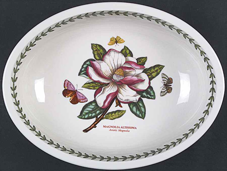 Botanic Garden 12" Sovereign Deep Oval Bowl by Portmeirion-1