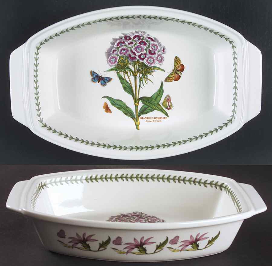 Botanic Garden Handled Oval Deep Baker by Portmeirion-1