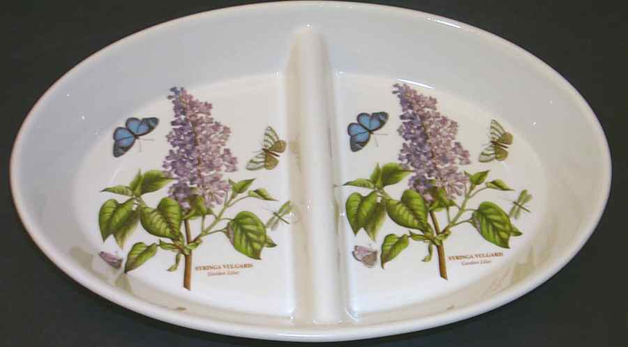 Botanic Garden 14" Oval Divided Vegetable Bowl by Portmeirion-1