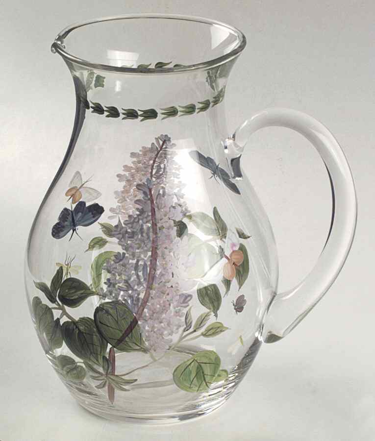 Botanic Garden 56 Oz Glassware Handpainted Pitcher by Portmeirion-1