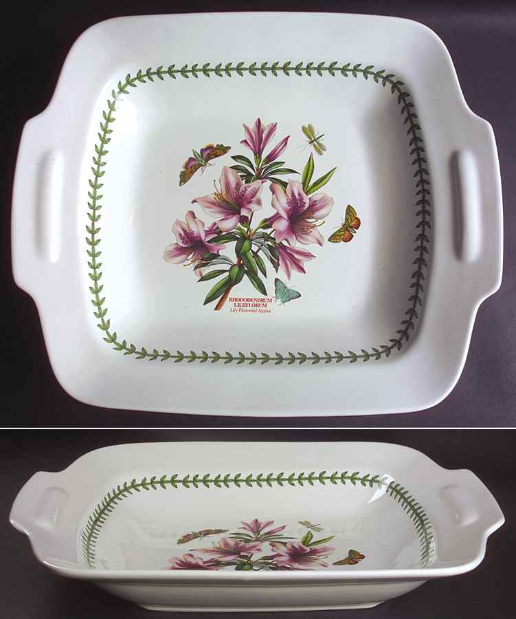 Botanic Garden 17" Rectangular Handled Pasta Serving Platter by Portmeirion-1