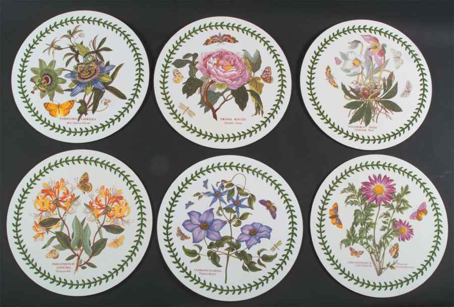 Botanic Garden (Set of 6) Round Corkback Placemats by Portmeirion-1