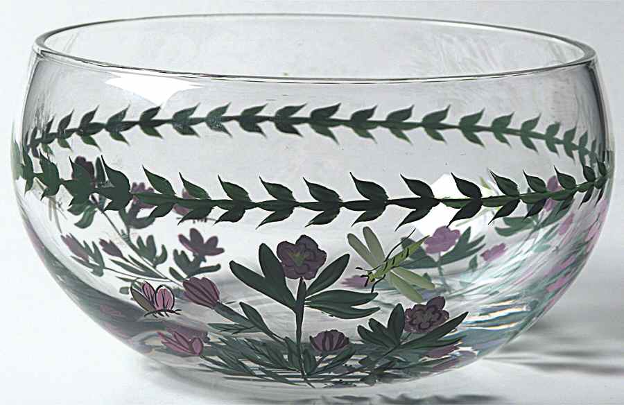 Botanic Garden Individual Hand Painted Glass Salad Bowl by Portmeirion-1