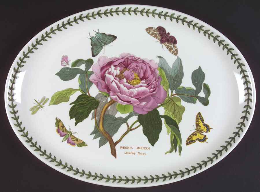 Botanic Garden 14" Oval Steak Platter by Portmeirion-1