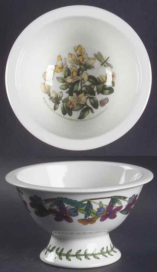 Botanic Garden Sovereign Shape Rim Footed Sorbet aka Potpourri by Portmeirion-1