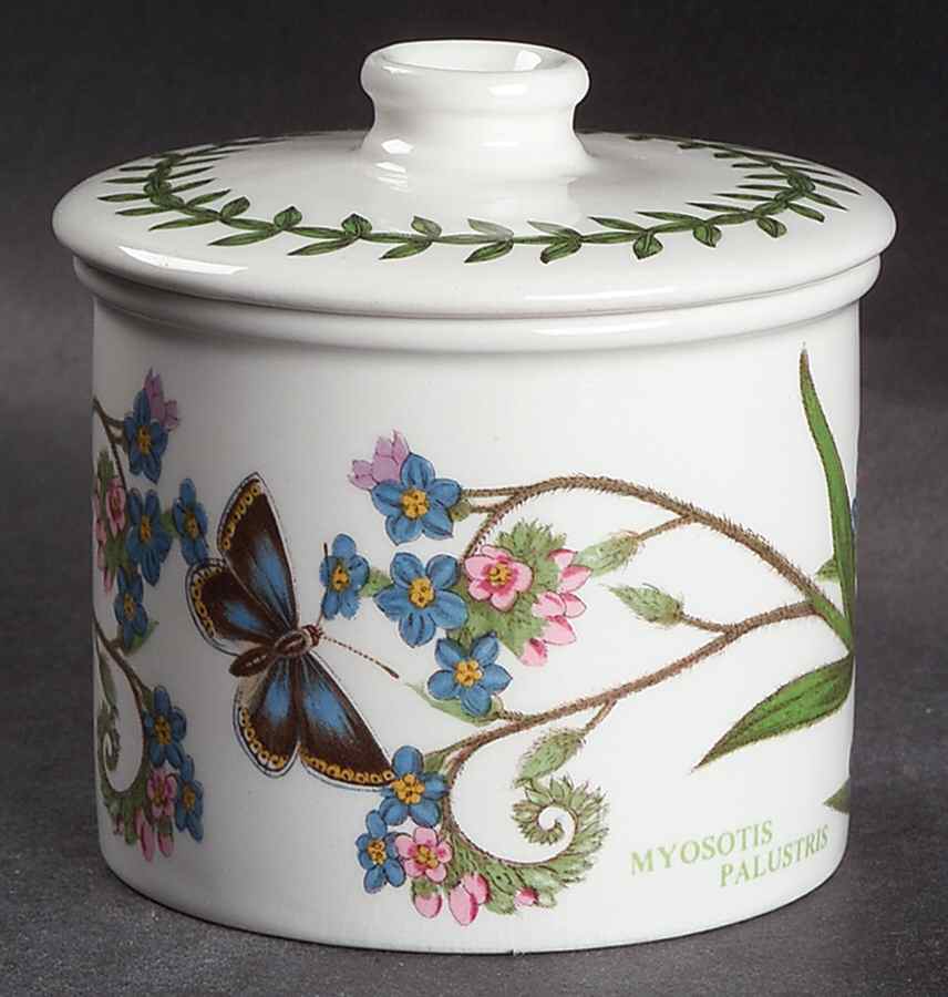 Botanic Garden Drum Sugar Bowl & Lid by Portmeirion-1
