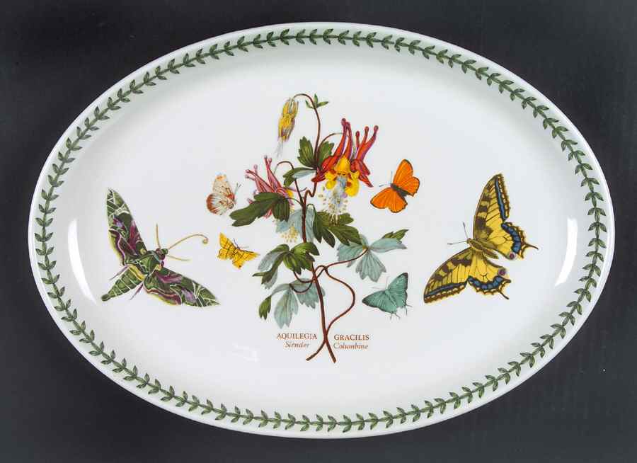 Botanic Garden 12" Oval Steak Platter by Portmeirion-1