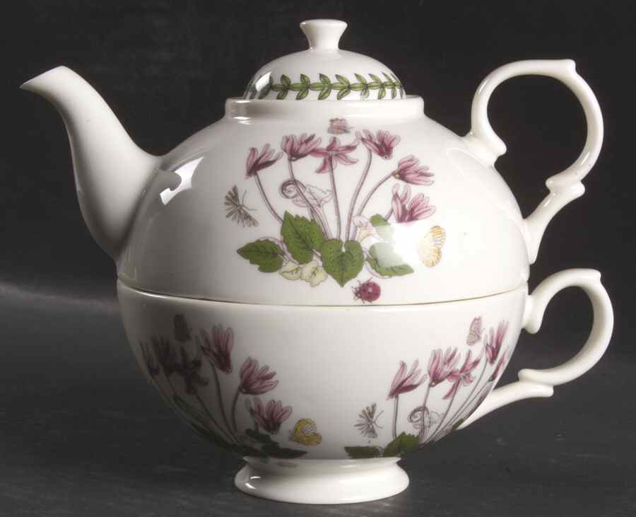 Botanic Garden Individual Teapot & Lid with Cup by Portmeirion-1