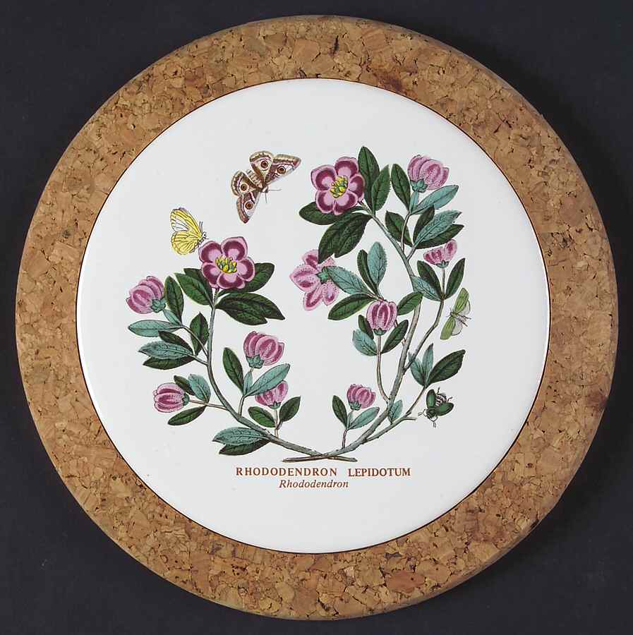 Botanic Garden 7" Round Cork Front & Back Trivet by Portmeirion-1