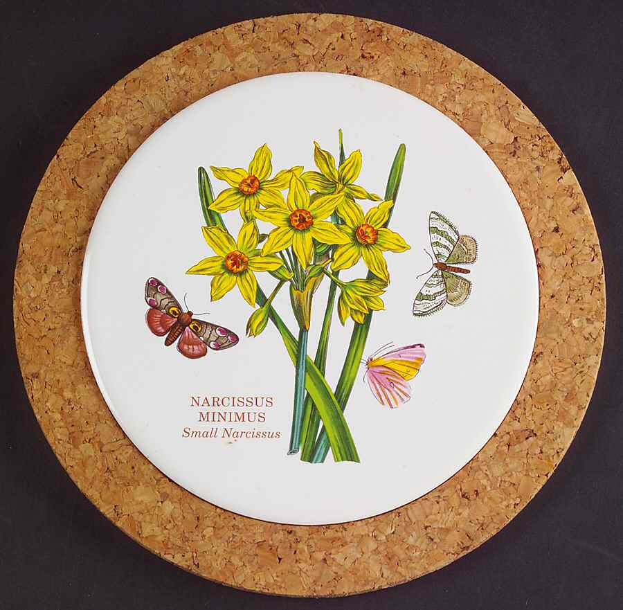 Botanic Garden 7" Round Cork Front & Back Trivet by Portmeirion-1