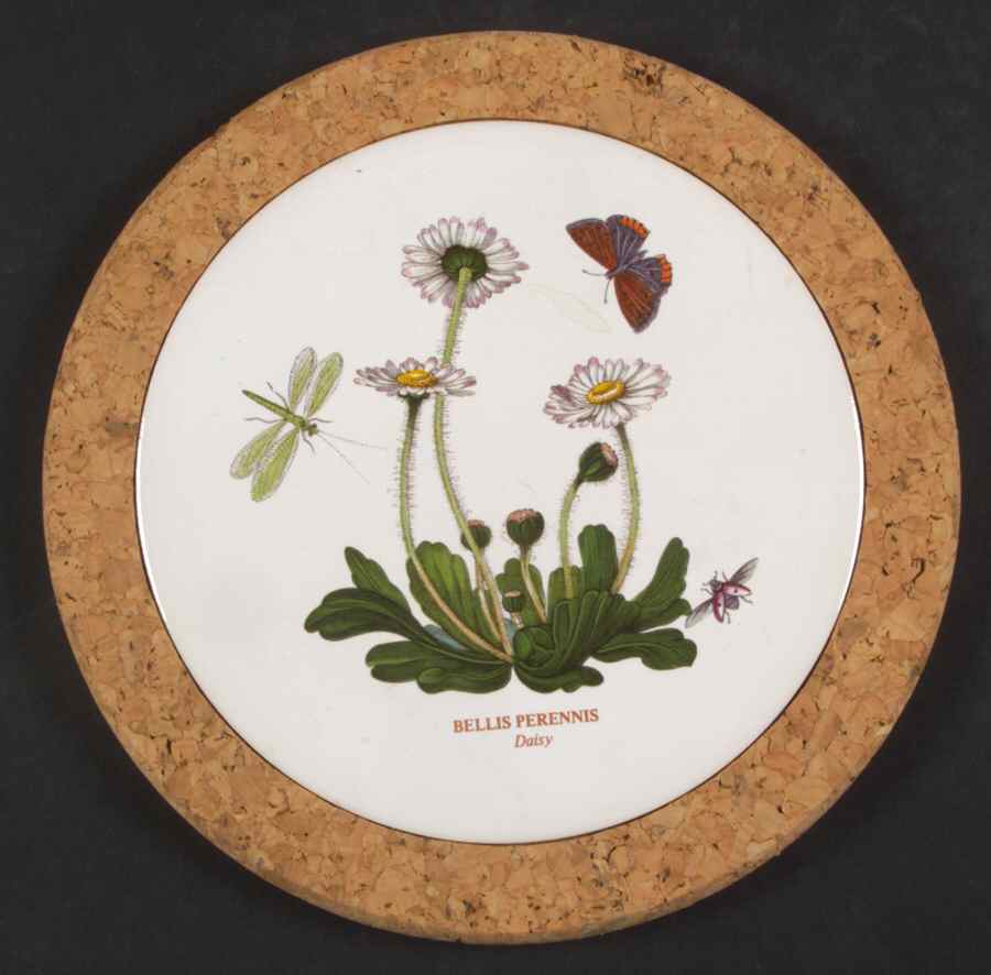 Botanic Garden 7" Round Cork Front & Back Trivet by Portmeirion-1