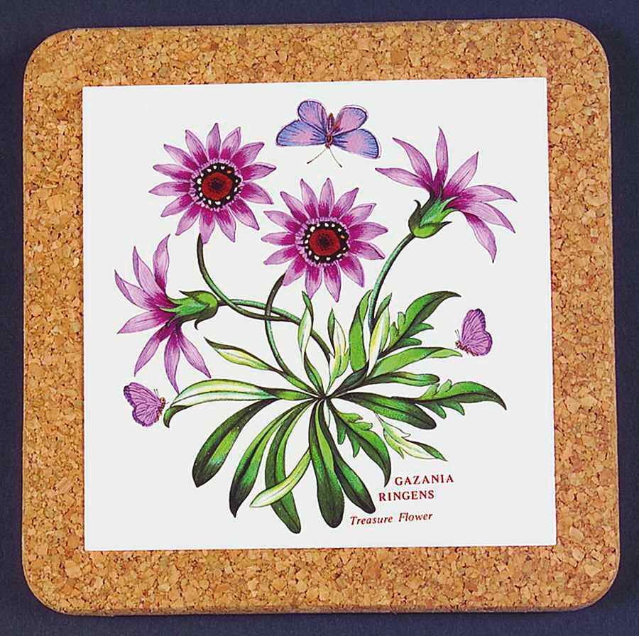 Botanic Garden 7" Square Cork Back Trivet by Portmeirion-1