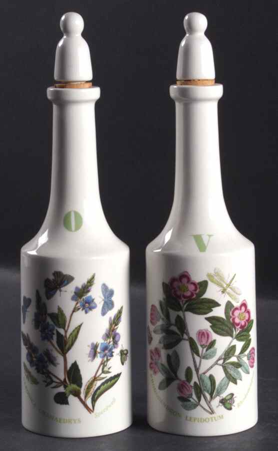 Botanic Garden Vinegar and Oil Set with Stoppers by Portmeirion-1