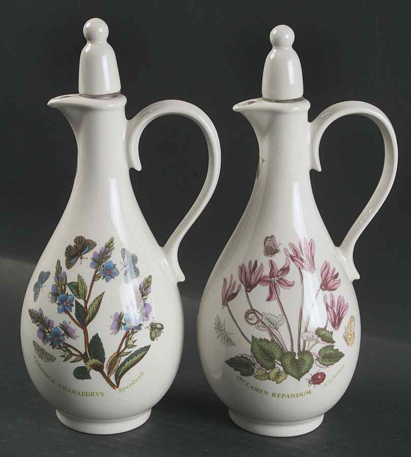 Botanic Garden Handled Vinegar and Oil with Stoppers by Portmeirion-1