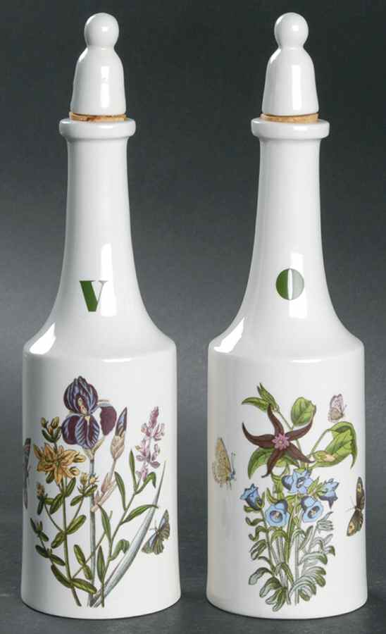 Botanic Garden Vinegar and Oil Set with Stoppers by Portmeirion-1