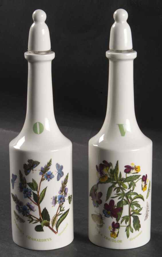 Botanic Garden Vinegar and Oil Set with Stoppers by Portmeirion-1