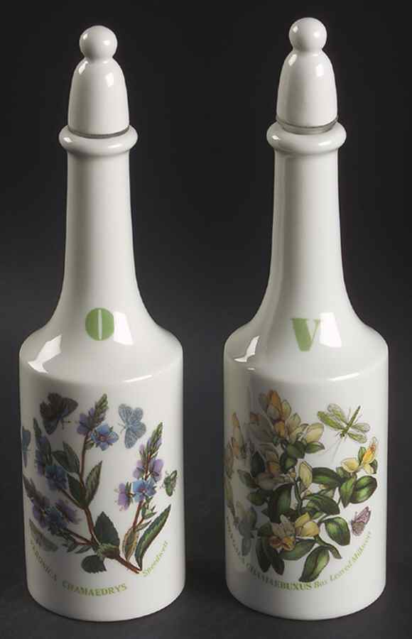Botanic Garden Vinegar and Oil Set with Stoppers by Portmeirion-1