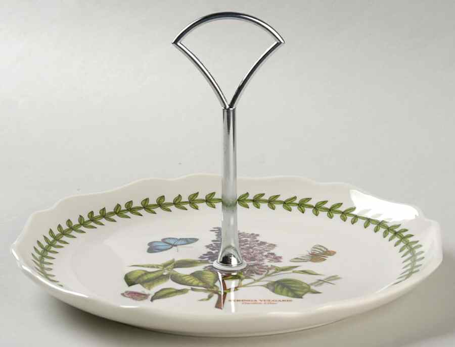 Botanic Garden Scalloped 1 Tier Serving Tray by Portmeirion-1