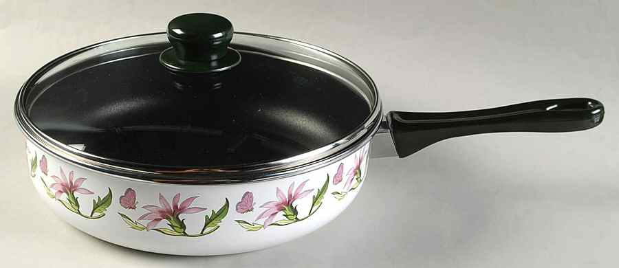 Botanic Garden 10" Metal Skillet & Glass Lid by Portmeirion-1