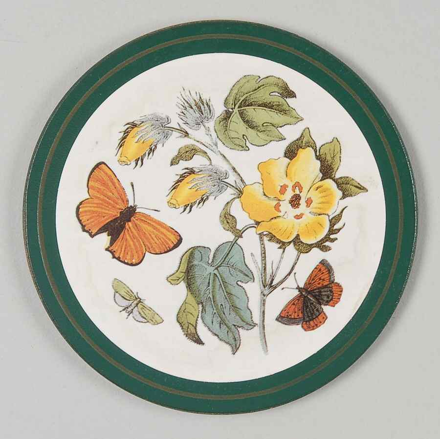 Botanic Garden Round Cork Back Coaster by Portmeirion-1