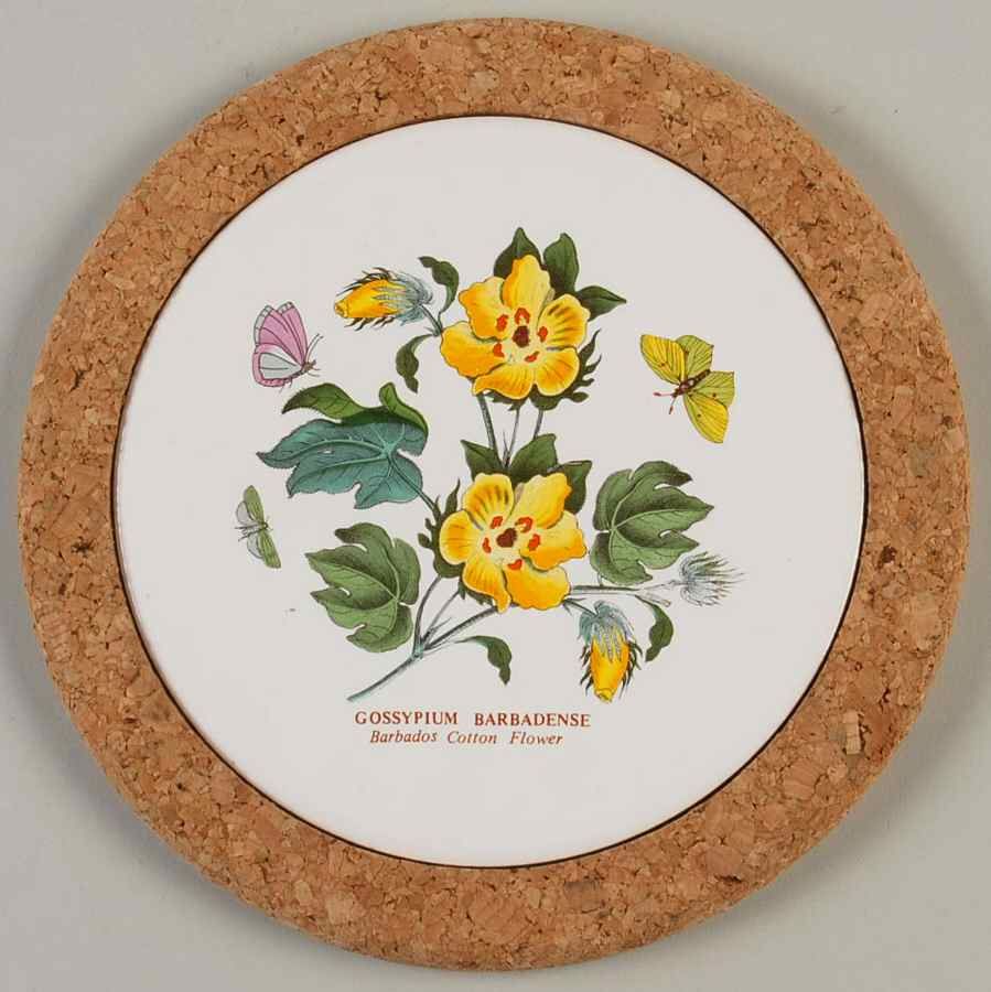 Botanic Garden 7" Round Cork Front & Back Trivet by Portmeirion-1